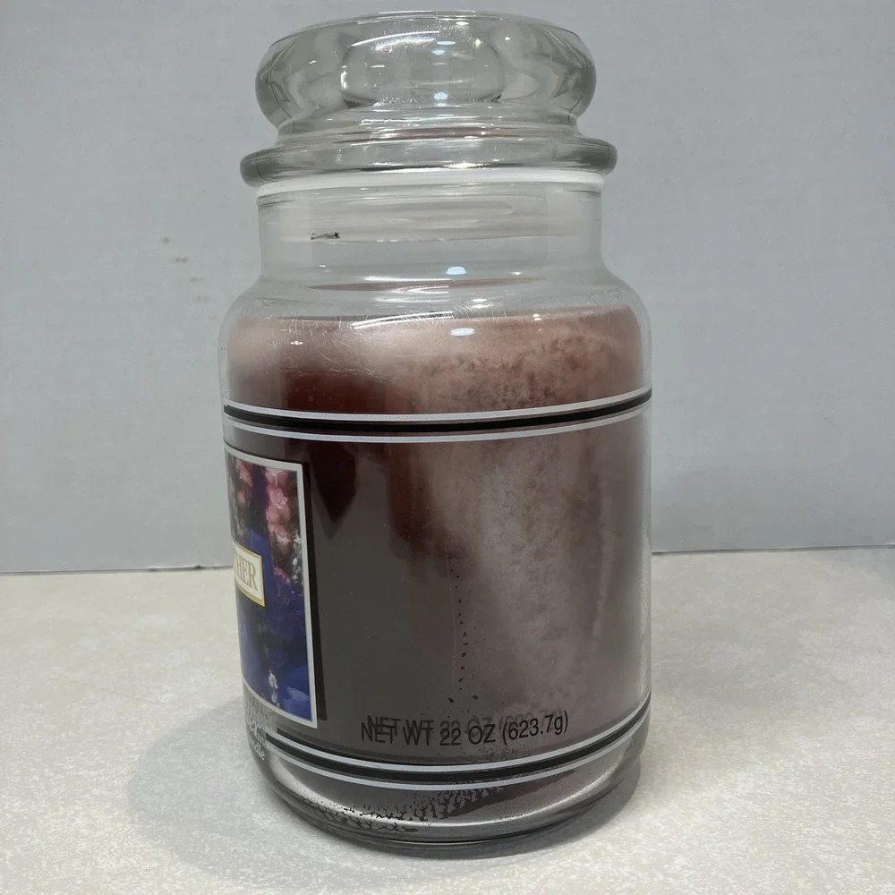 Vtg Yankee Candle Country Heather Housewarmer Black Band 22oz Retired Purple